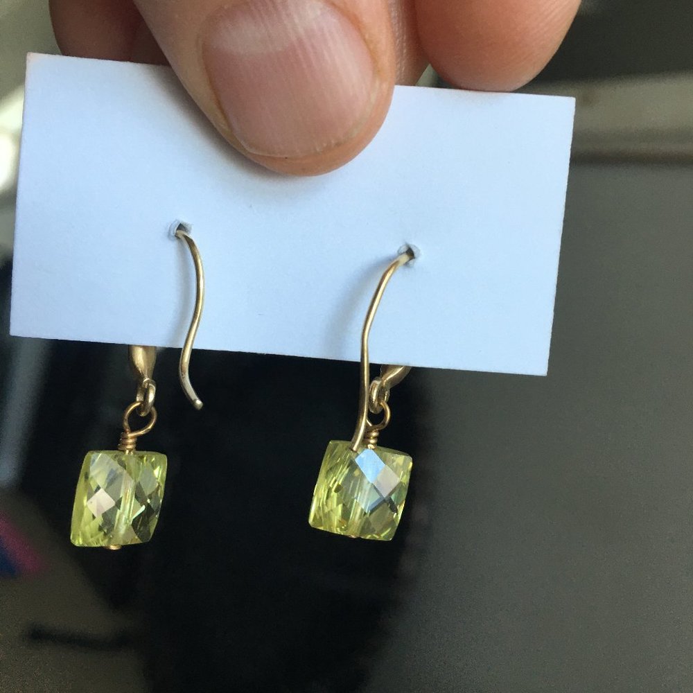 Beautiful citrine earrings on gold